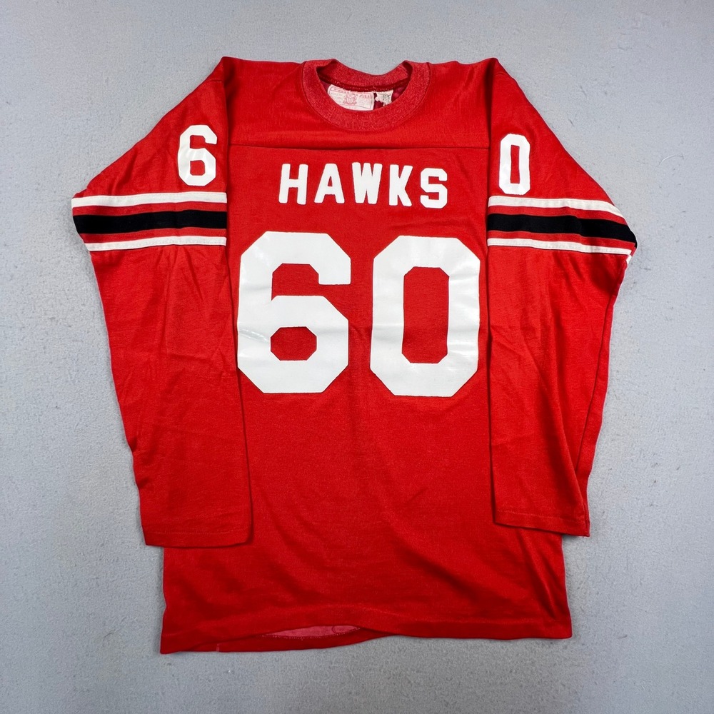Vintage Tru-Play Football Jersey Adult M Red Hawks Dempsey 60 USA Sport Athletic